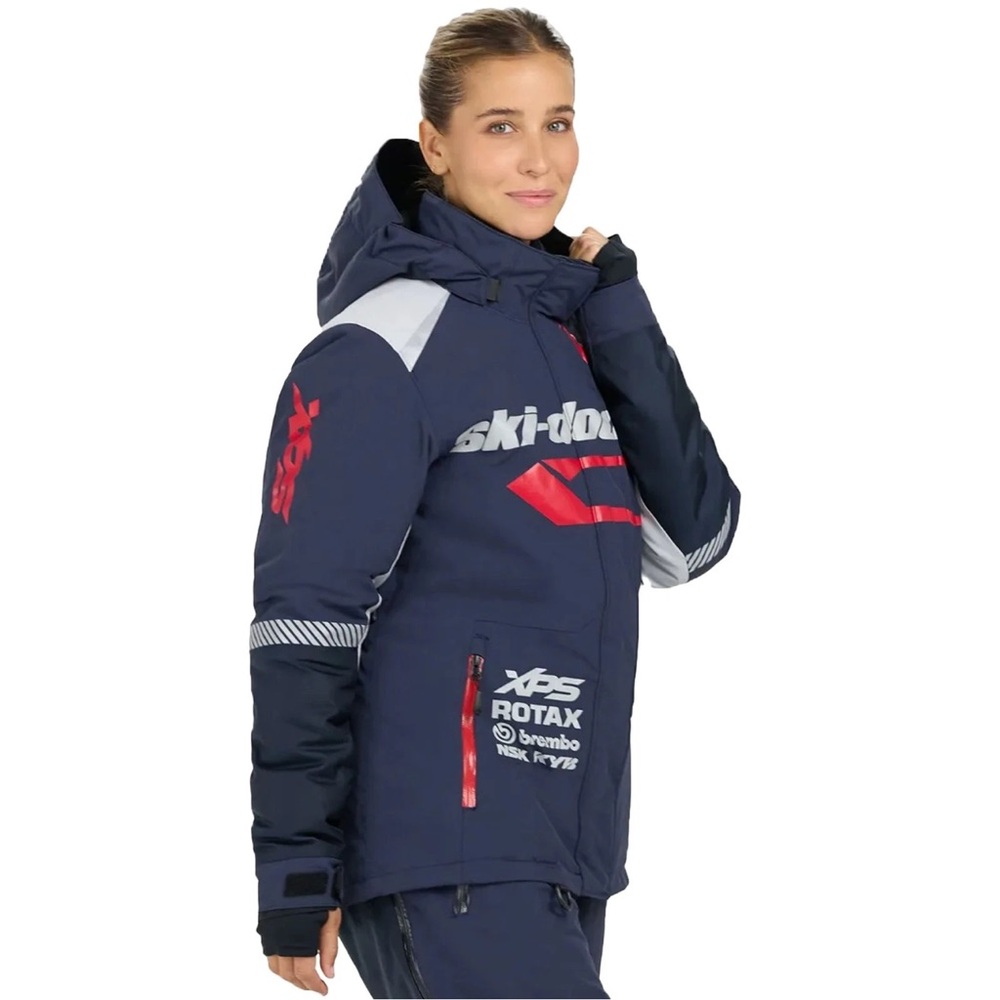 SKI-DOO NWT SZ L X -TEAM JACKET MANTEAU X LADIES X TEAM JACKET DARK NAVY RED